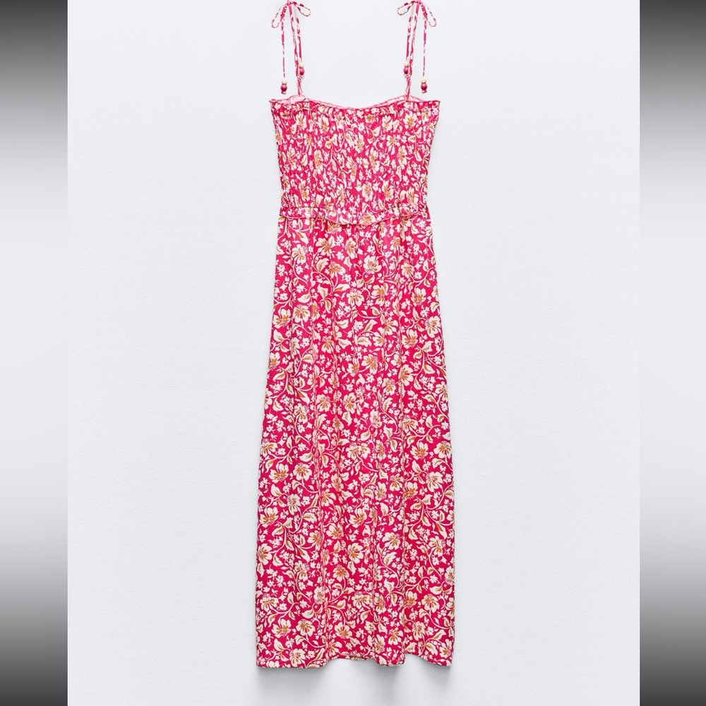 Zara Floral Pink Maxi Dress